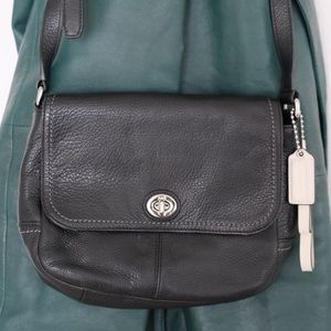 COACH Park Leather Flap Violet Crossbody Bag